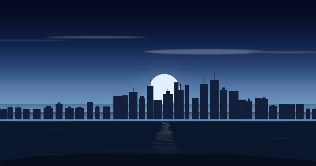 Illustrated view of Detroit