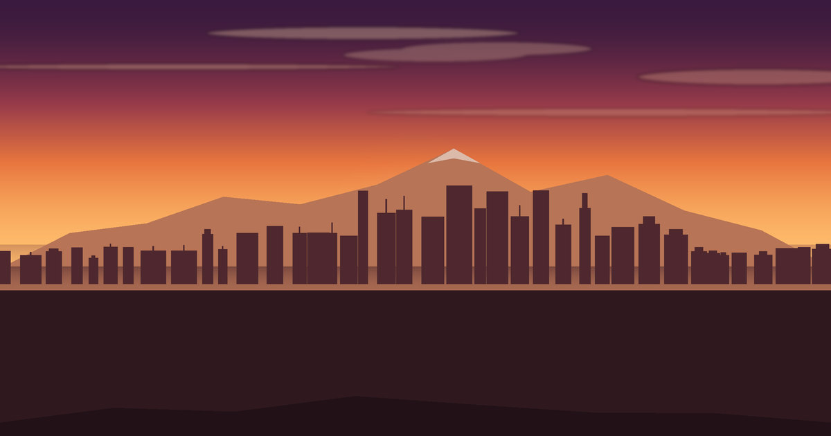 Illustrated view of Mexico City